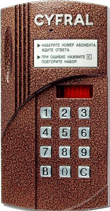 Вертикальная панель Cyfral 1