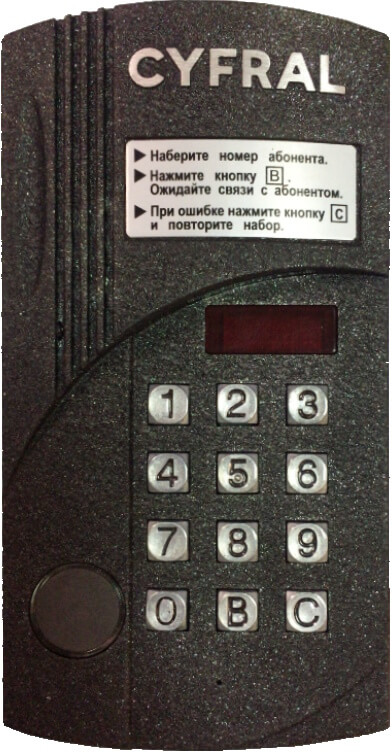 Вертикальная панель Cyfral 6